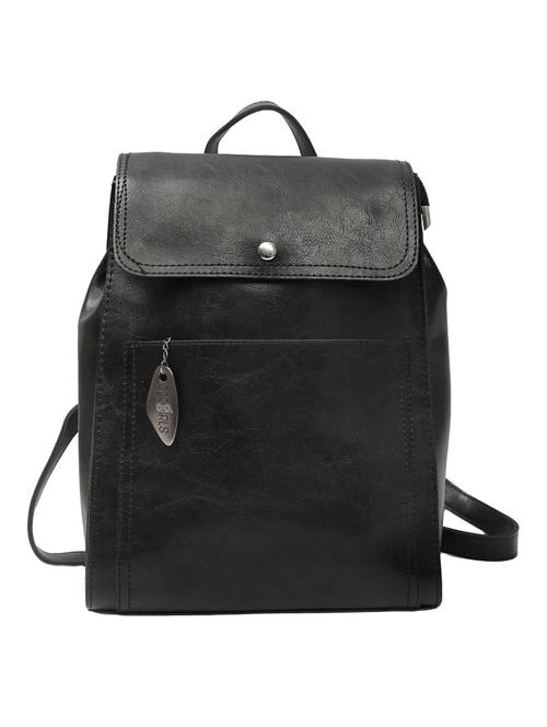 black leatherette backpack - 12809982 - Very Small Image - 1
