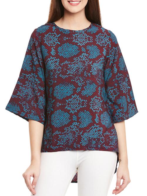 bell sleeved high-low top - 12814092 - Very Small Image - 1