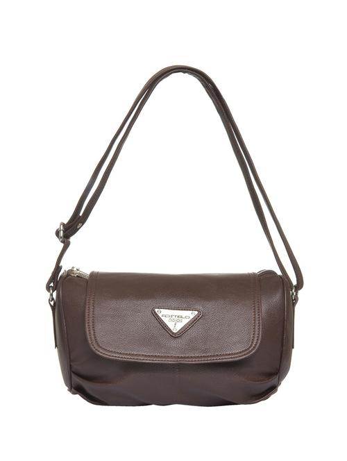 brown leatherette handbag - 12815182 - Very Small Image - 1
