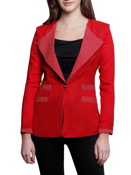 red printed polyester summer jacket - 12815267 - Very Small Image - 1