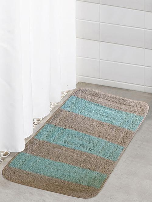 lushomes polyester grey microfibre small bathmat with rubber backing - 12815538 - Very Small Image - 1