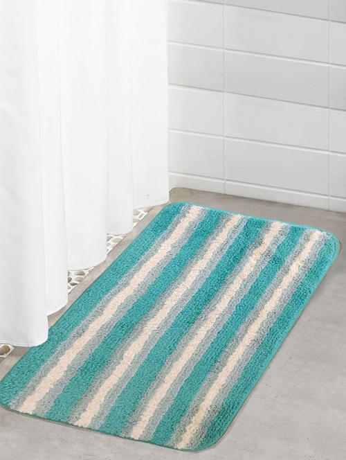 lushomes polyester stripped microfibre small bathmat with rubber backing (single pc) - 12815540 - Very Small Image - 1