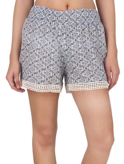 blue viscose short - 12815663 - Very Small Image - 1