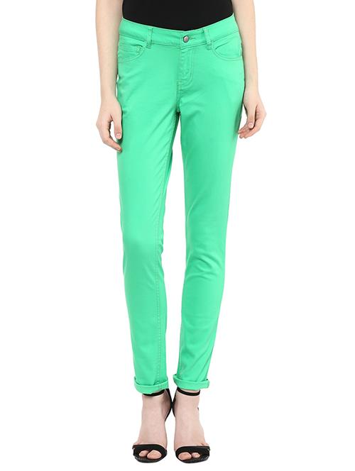 women solid slim fit jean - 12818167 - Very Small Image - 1