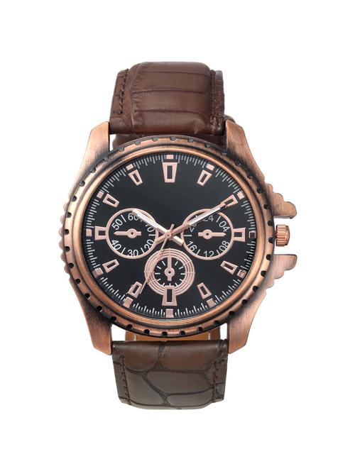 kacey brown leatherette analog watch - 12819165 - Very Small Image - 1