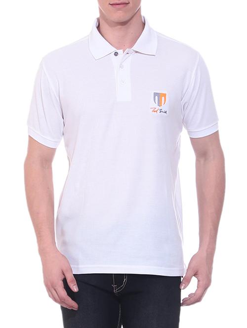 white solid polo t-shirt - 12819176 - Very Small Image - 1