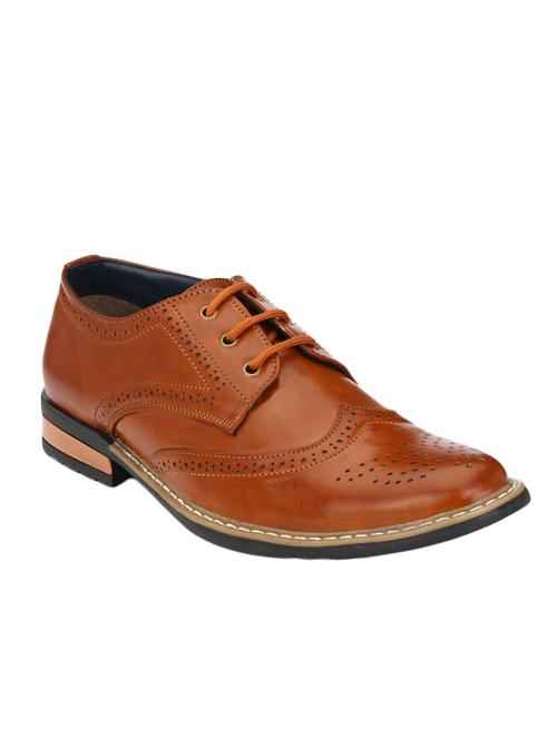 tan leather lace up brouge - 12819239 - Very Small Image - 1