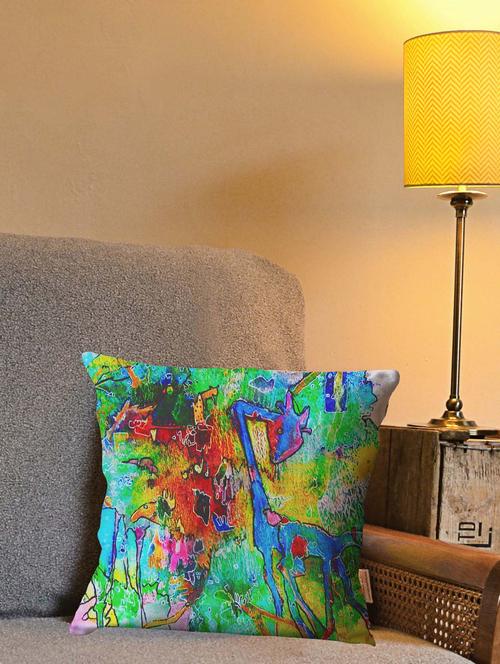 la verve digital printed canvas cushion cover - 12820191 - Very Small Image - 1