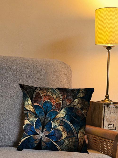 la verve digital printed canvas cushion cover - 12820239 - Very Small Image - 1