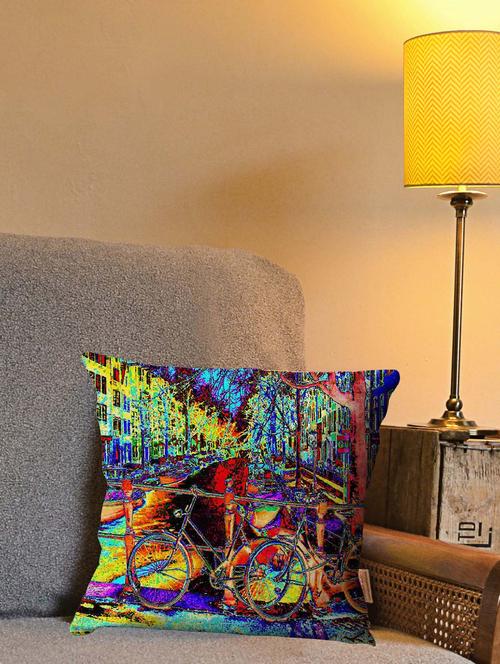la verve digital printed canvas cushion cover - 12820264 - Very Small Image - 1