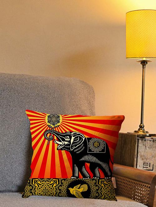 la verve digital printed canvas cushion cover - 12820285 - Very Small Image - 1