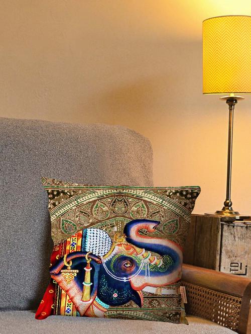 la verve digital printed canvas cushion cover - 12820296 - Very Small Image - 1