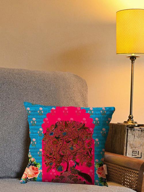 la verve digital printed canvas cushion cover - 12820297 - Very Small Image - 1