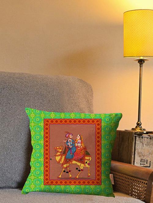 la verve digital printed canvas cushion cover - 12820304 - Very Small Image - 1