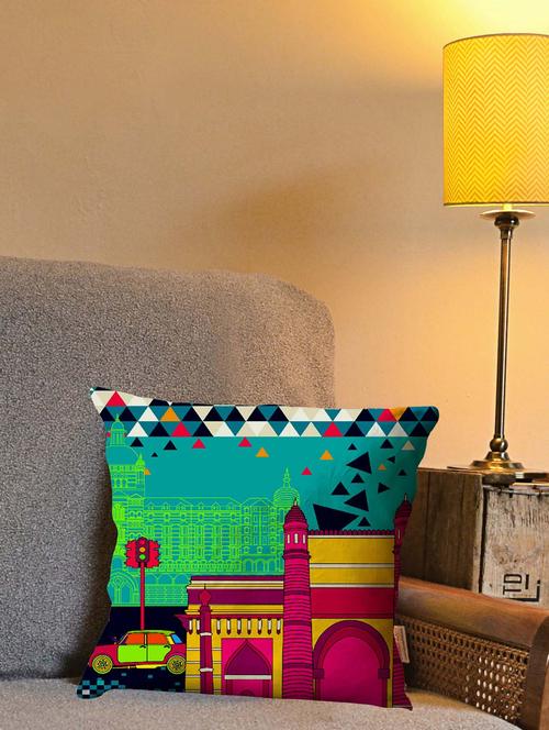 la verve digital printed canvas cushion cover - 12820311 - Very Small Image - 1
