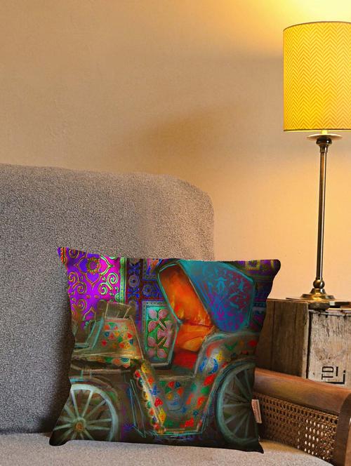 la verve digital printed canvas cushion cover - 12820317 - Very Small Image - 1