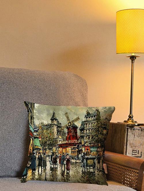 la verve digital printed canvas cushion cover - 12820319 - Very Small Image - 1
