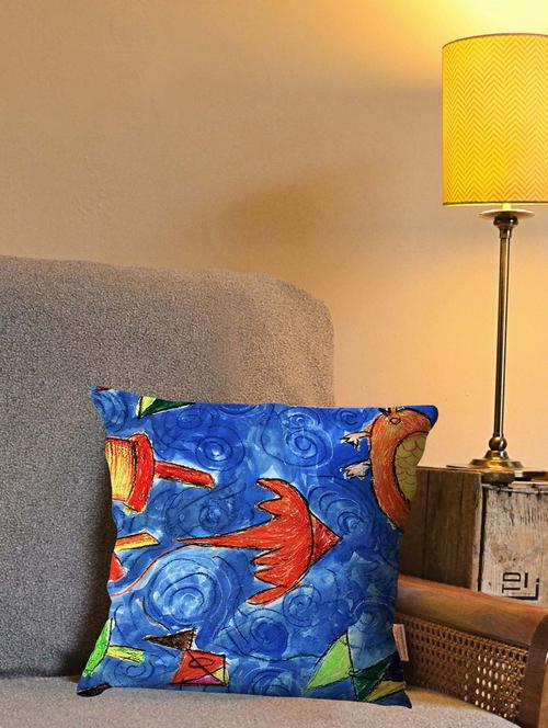 la verve digital printed canvas cushion cover - 12820351 - Very Small Image - 1