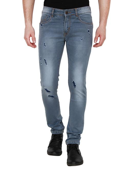 blue ripped cotton jeans - 12820554 - Very Small Image - 1