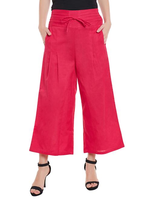 fuchsia flared palazzo - 12821785 - Very Small Image - 1