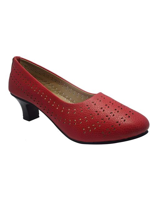 red leatherette pumps - 12822824 - Very Small Image - 1