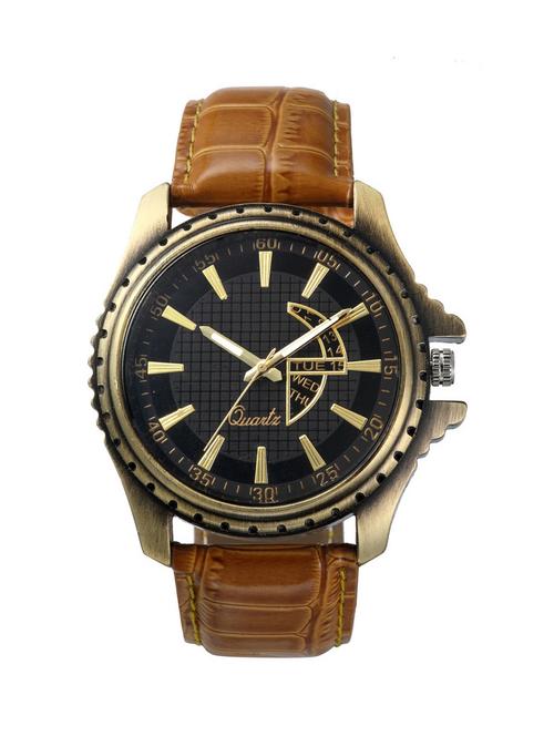 kacey brown leather analog watch for men (kis_169) - 12822956 - Very Small Image - 1