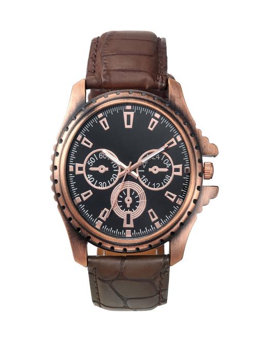 kacey brown leather analog watch for men (kis_172) - 12822959 - Very Small Image - 1