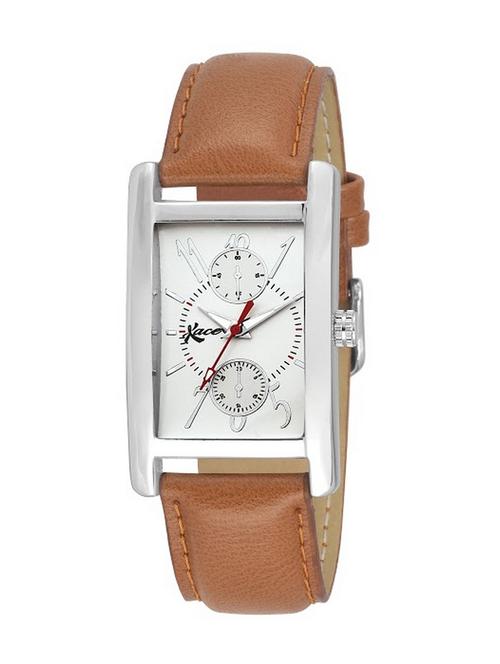 kacey brown & white leather analog watch for men (kis_255) - 12822964 - Very Small Image - 1