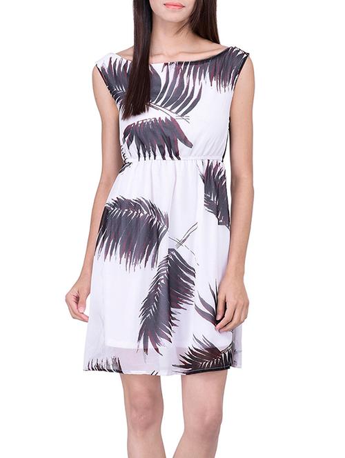 white printed dress - 12823365 - Very Small Image - 1