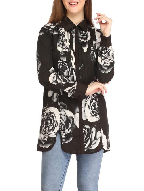 black printed shirt - 12823390 - Very Small Image - 1