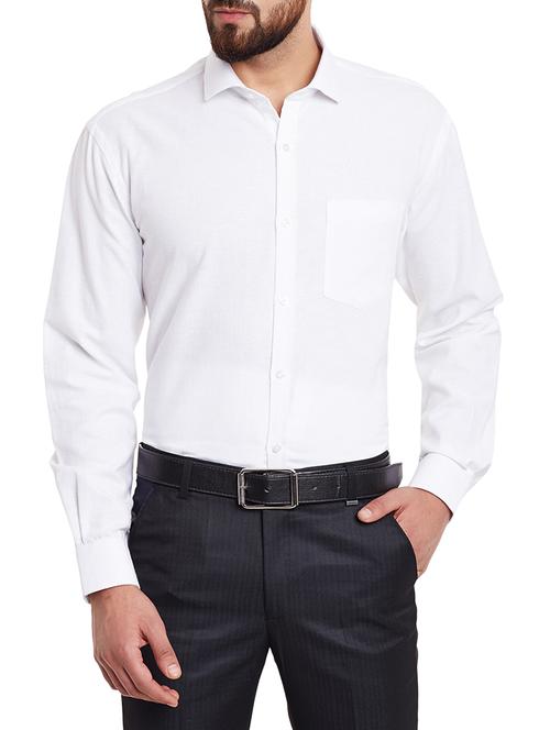 white cotton formal shirt - 12824093 - Very Small Image - 1