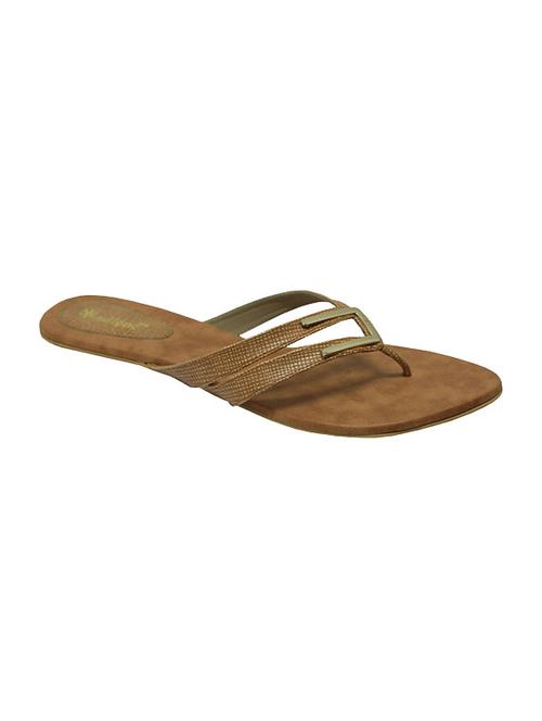 tan synthetic toe separator sandals - 12827960 - Very Small Image - 1