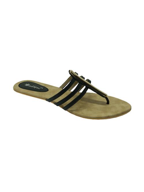 black synthetic toe separator sandals - 12827963 - Very Small Image - 1