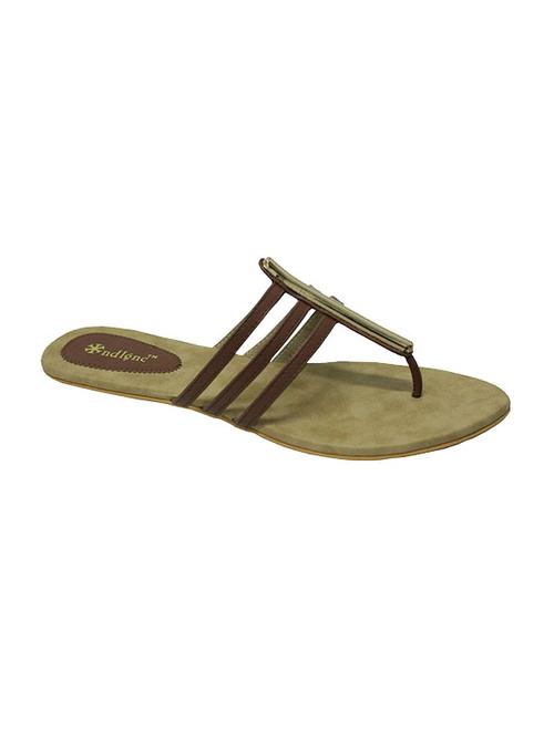 tan leatherette tstrap sandals - 12827965 - Very Small Image - 1