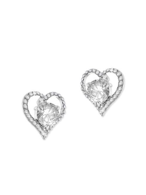 rhodium plated studs earrings - 12828096 - Very Small Image - 1