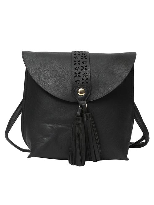 black leatherette sling bag - 12828295 - Very Small Image - 1