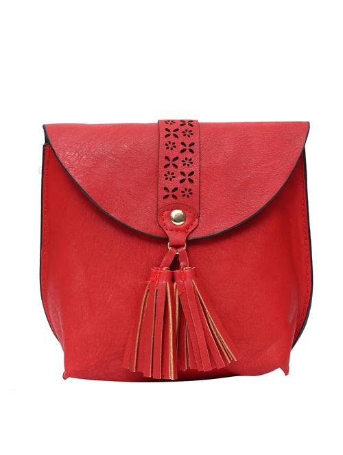 red leatherette sling bag - 12828298 - Very Small Image - 1