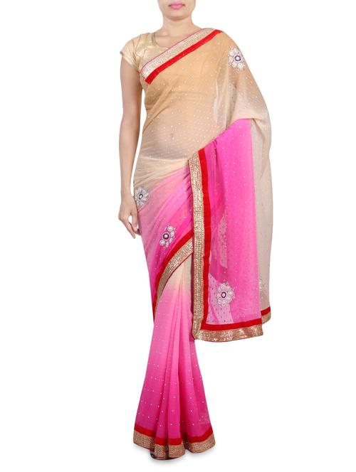 pink embellished saree - 1282833 - Very Small Image - 1