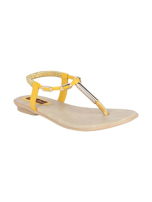 yellow faux leather back strap sandals - 12828579 - Very Small Image - 1