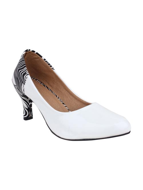 white patent leather slip on pumps - 12828605 - Very Small Image - 1