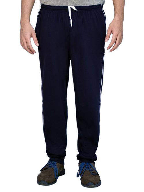 blue cotton full length track pant - 12829675 - Very Small Image - 1