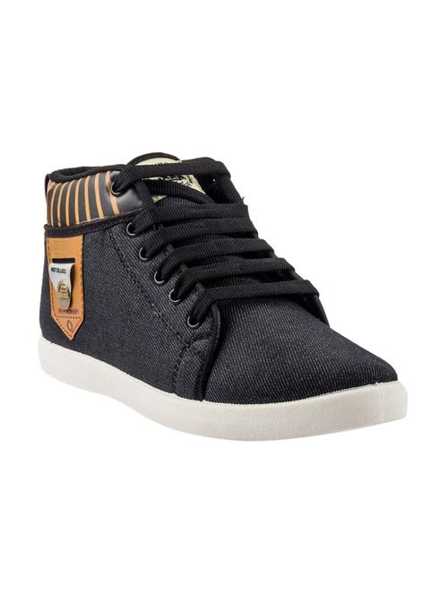 black canvas lace up sneakers - 12831049 - Very Small Image - 1