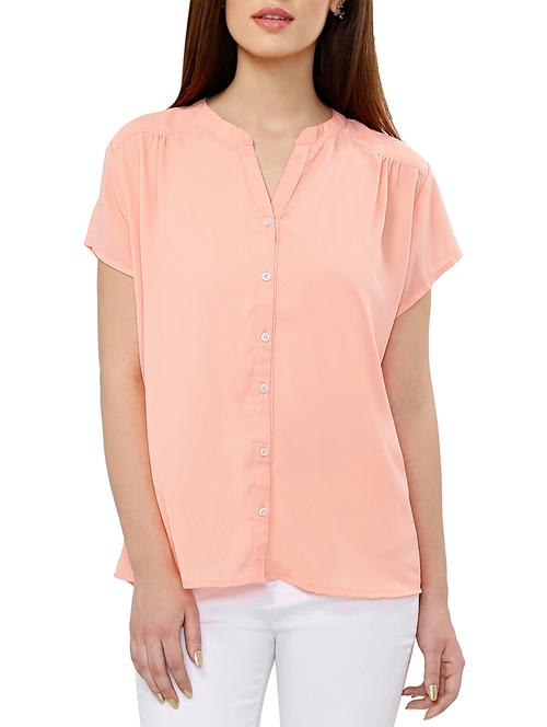 orange georgette regular shirt - 12831624 - Very Small Image - 1
