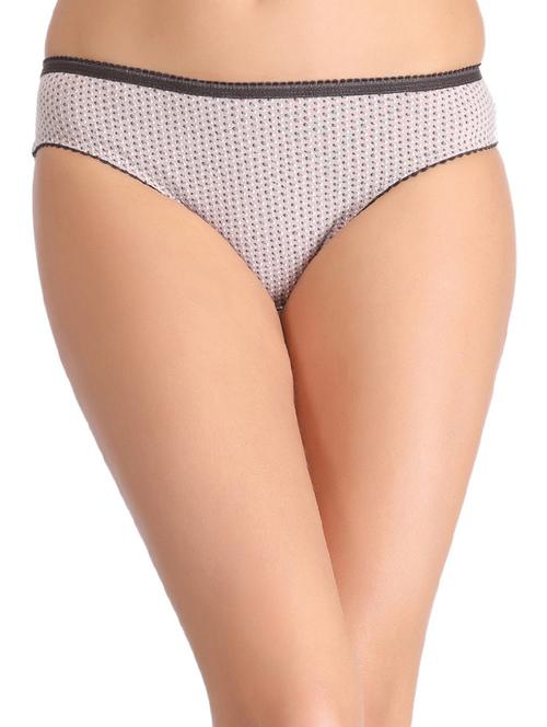beige printed cotton bikni panty - 12832916 - Very Small Image - 1