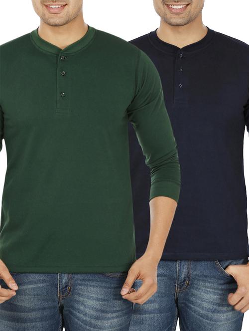 multi colored solid t-shirts combo - 12833175 - Very Small Image - 1