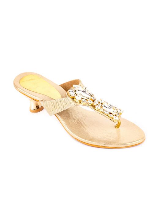 gold leatherette sandals - 12834535 - Very Small Image - 1