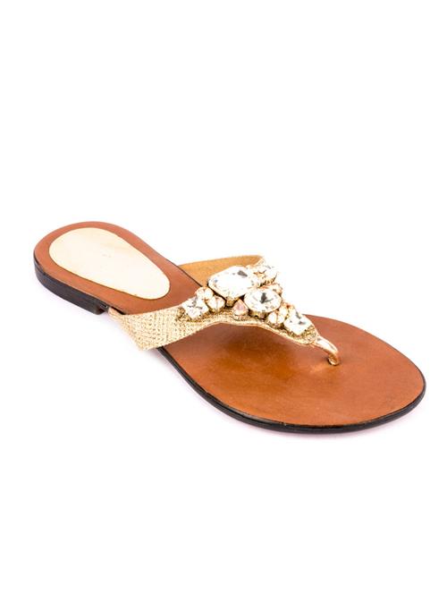 gold slip on sandal - 12834590 - Very Small Image - 1