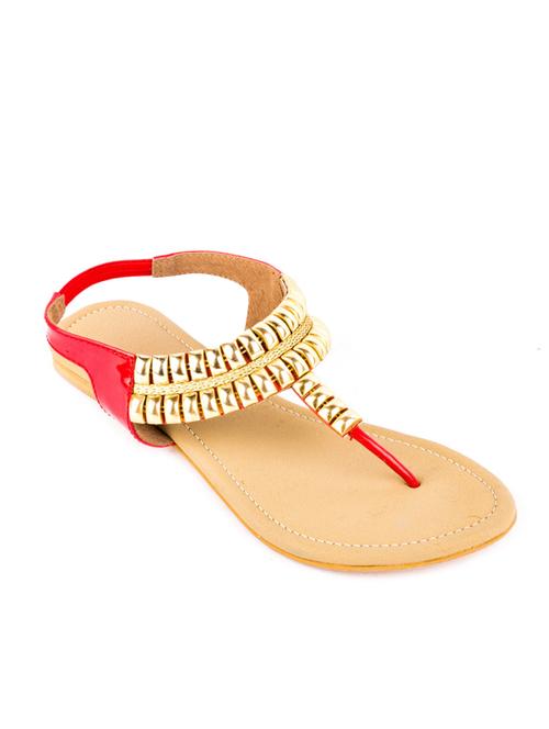 red leatherette back strap sandals - 12834607 - Very Small Image - 1