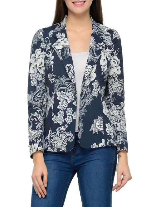 lapel neck floral summer jacket - 12835574 - Very Small Image - 1