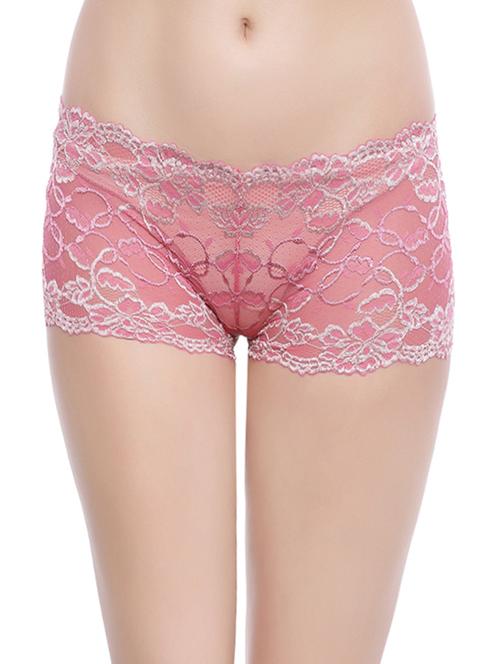 pink cotton boy shorts panty - 12836774 - Very Small Image - 1